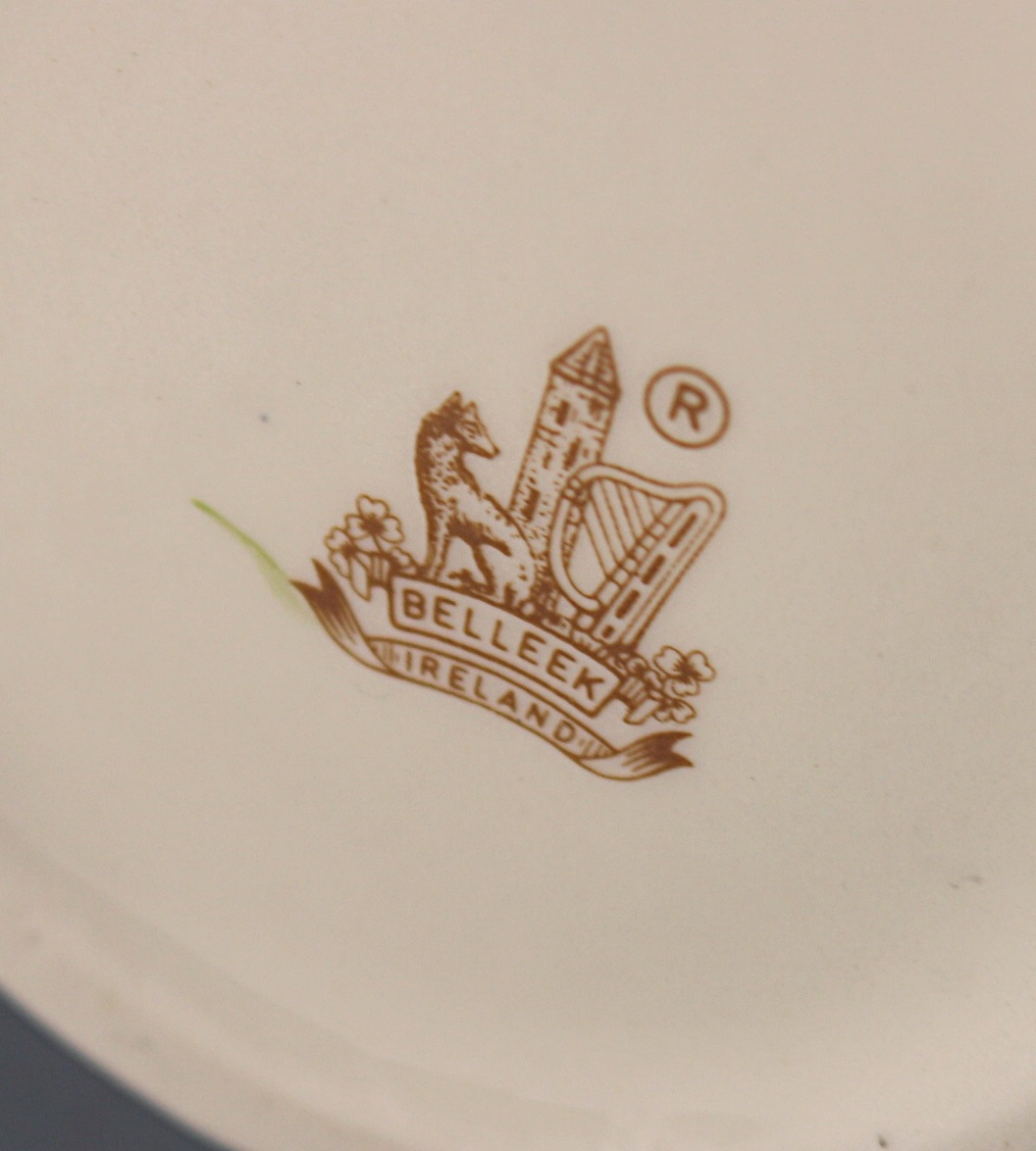 Belleek Bone China Marmalade Jar with Gold Mark EBTH