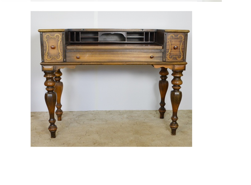 John M Smyth Vintage Mahogany Spinet Writing Desk Ebth