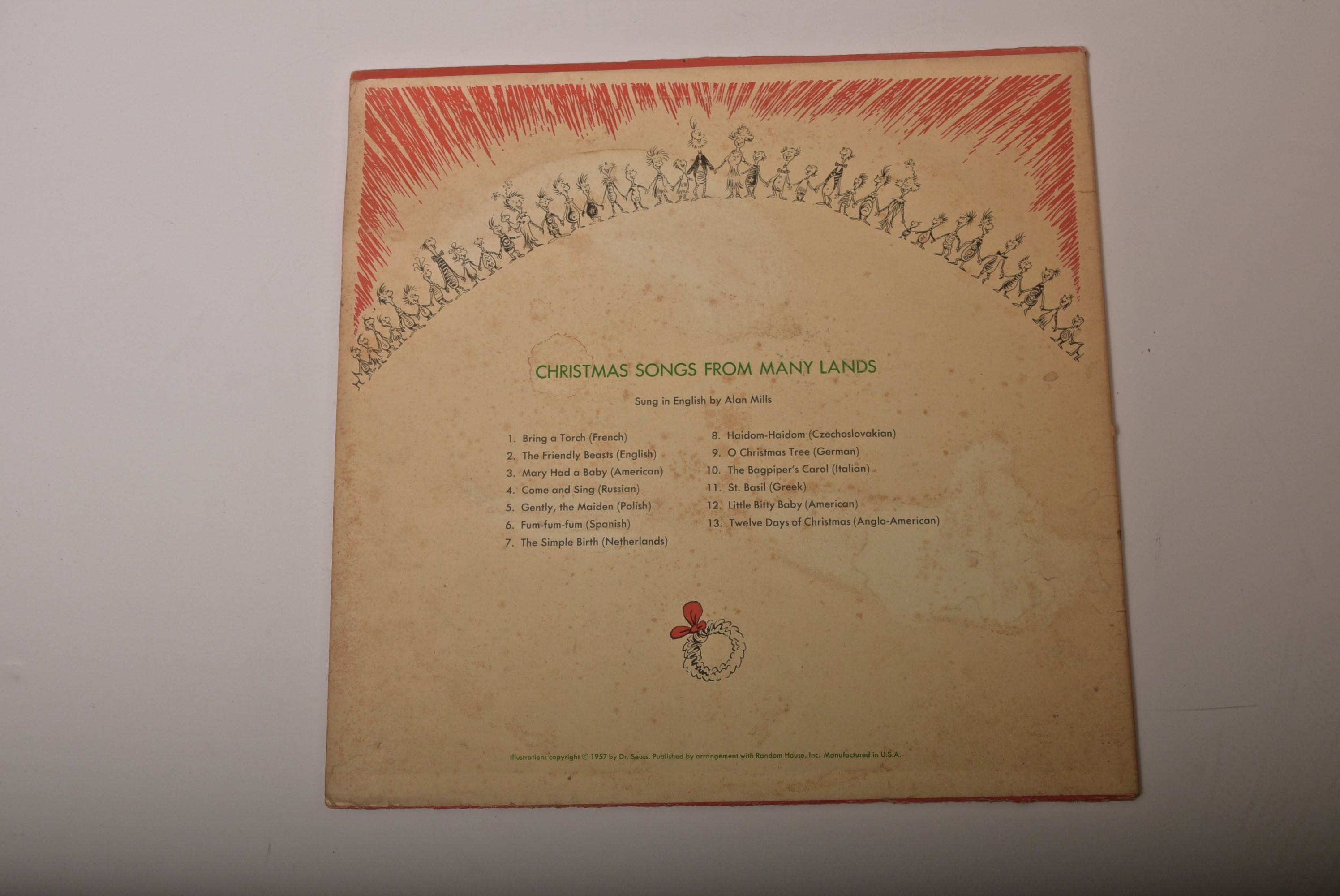 Dr. Seuss' "How the Grinch Stole Christmas" Vinyl LP Record EBTH