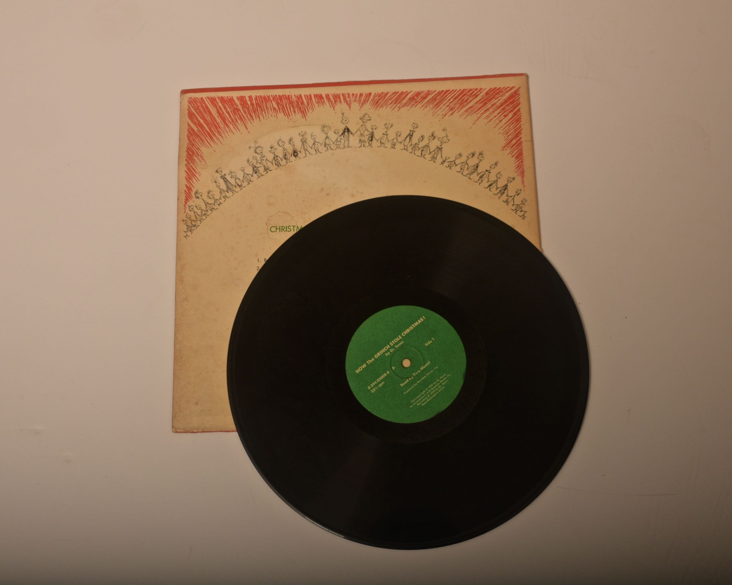 Dr. Seuss' "How the Grinch Stole Christmas" Vinyl LP Record EBTH
