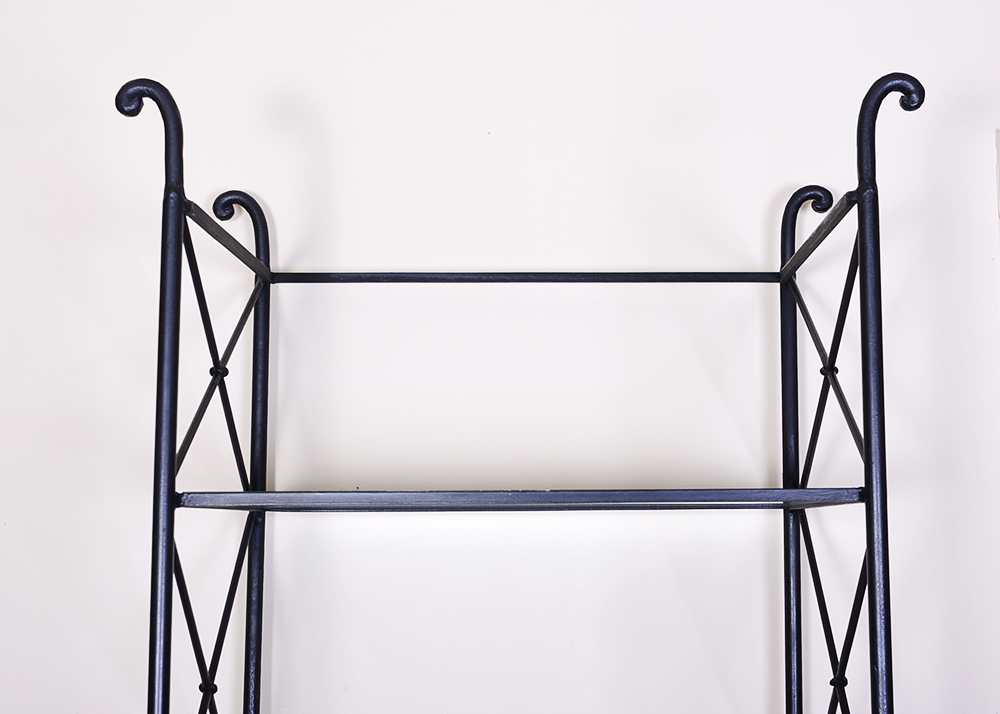 Wrought Iron Glass Shelf Display Case EBTH