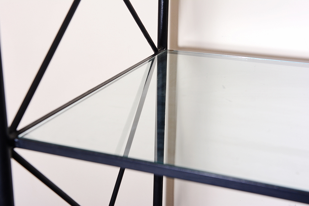 Wrought Iron Glass Shelf Display Case EBTH