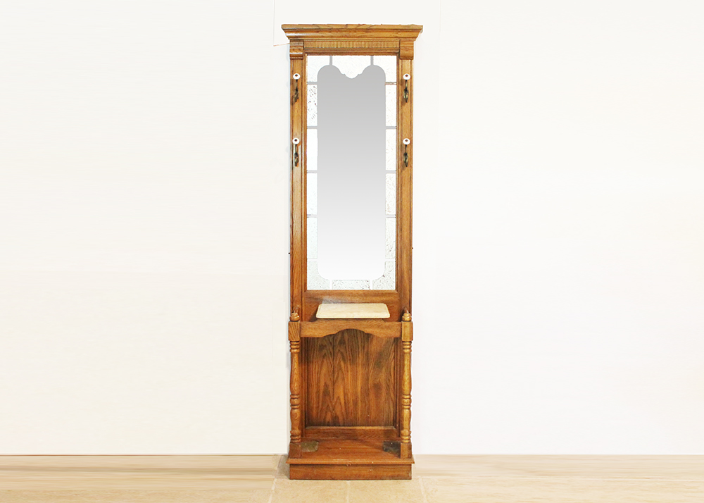 Solid Oak Hall Tree EBTH