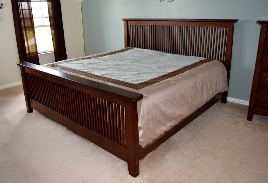 American Signature Arts And Crafts Style King Size Bed