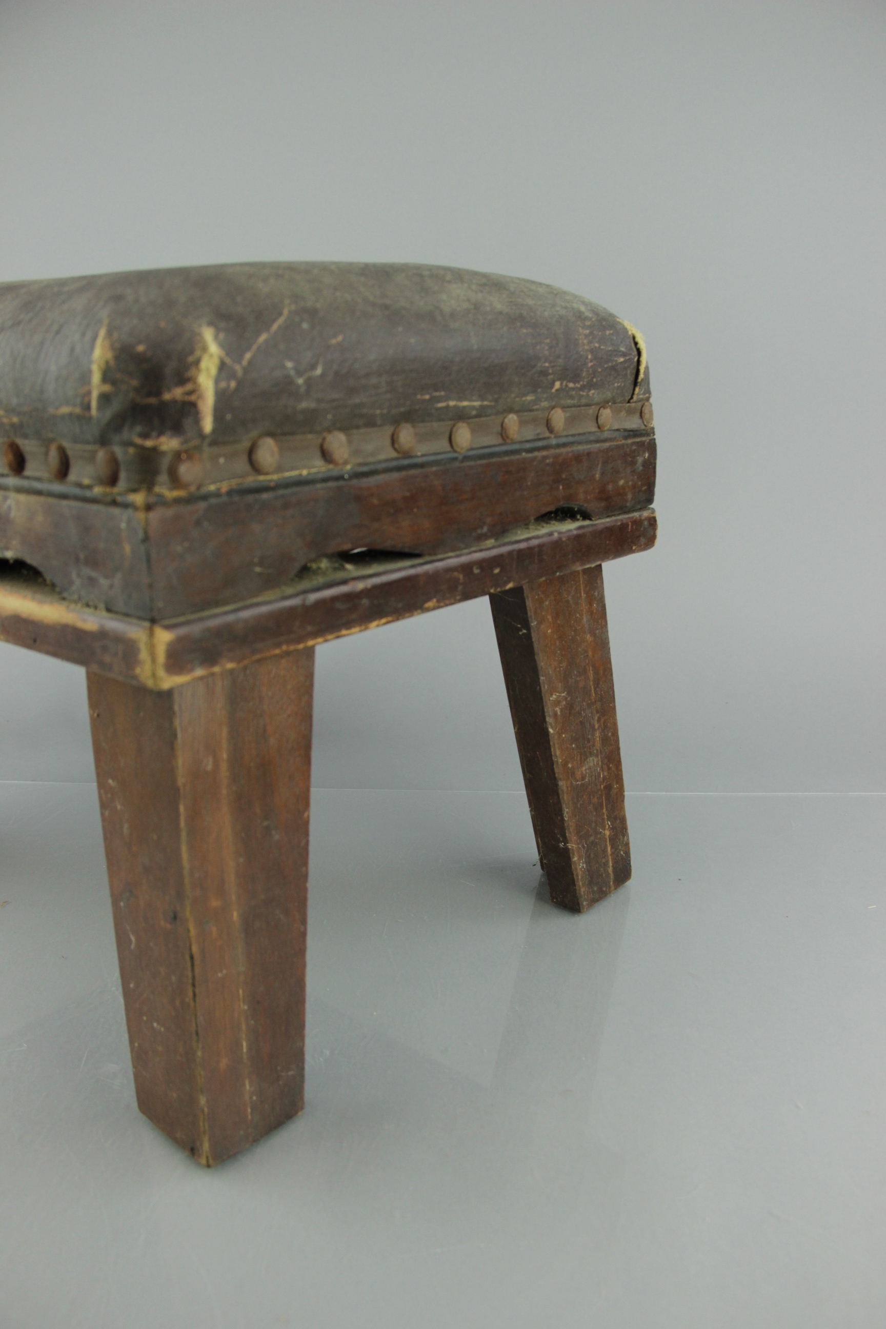 Rustic Leather Foot Rest EBTH