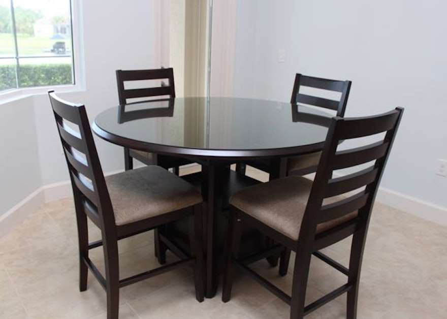 Casana Round High Top Dining Table and Chairs : EBTH - Casana Round High Top Dining Table and Chairs ...