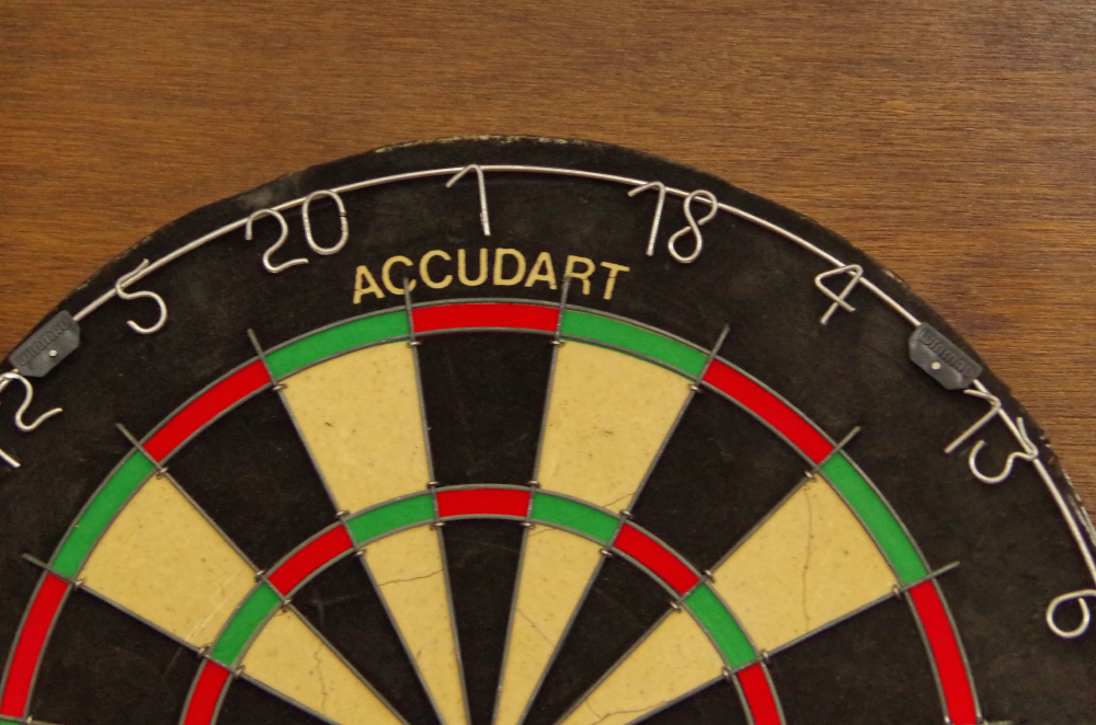 Accudart Bristle Dart Board in Wooden EBTH