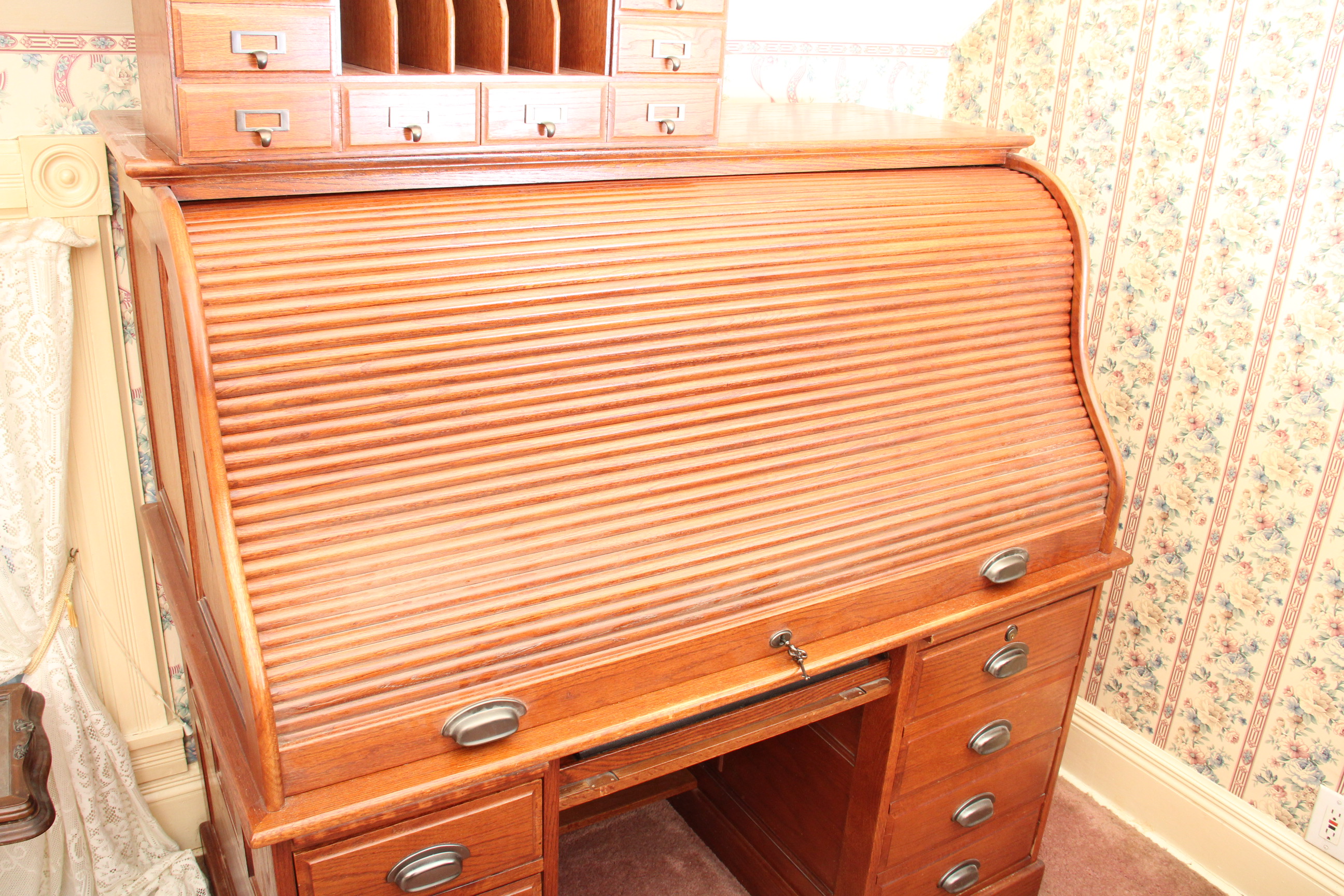 Oak Rolltop Desk EBTH