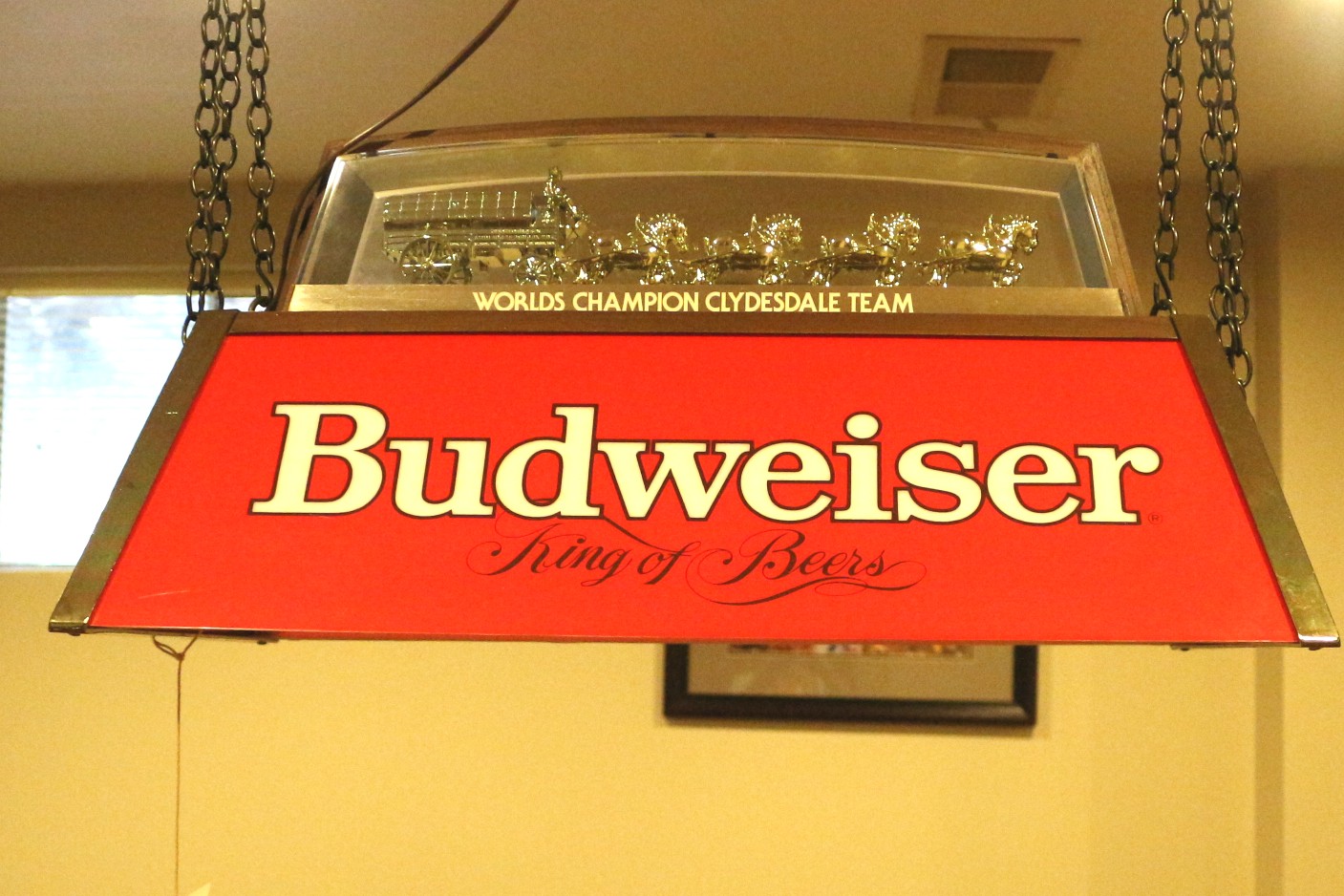 Budweiser Clydesdale Pool Table Light EBTH