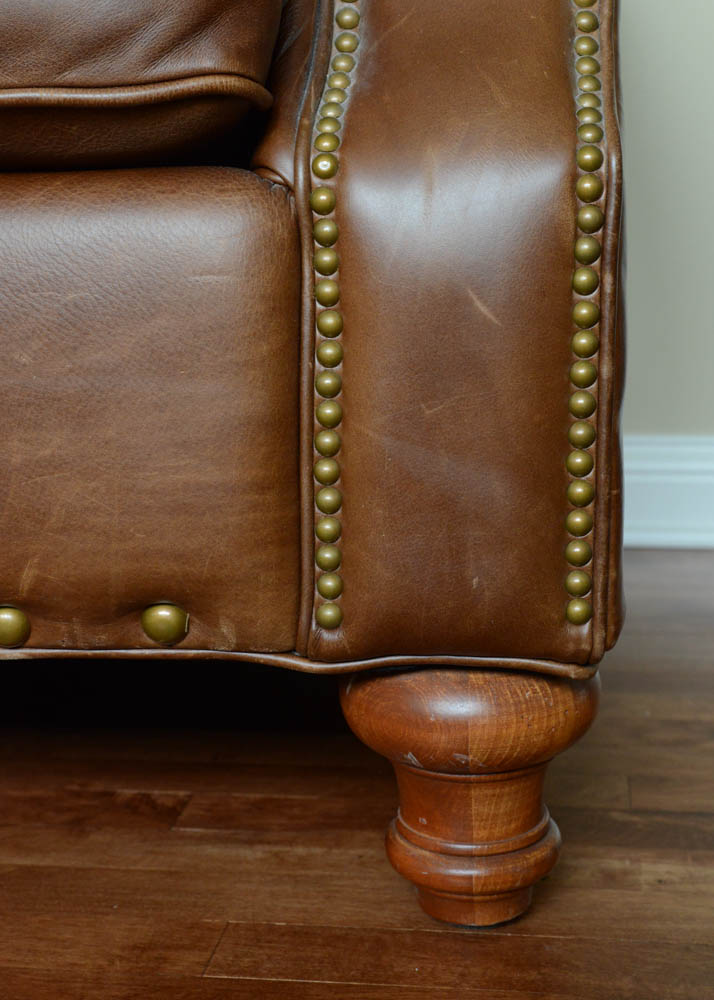 Rustic Lodge Style Leather Sofa by LaZBoy EBTH