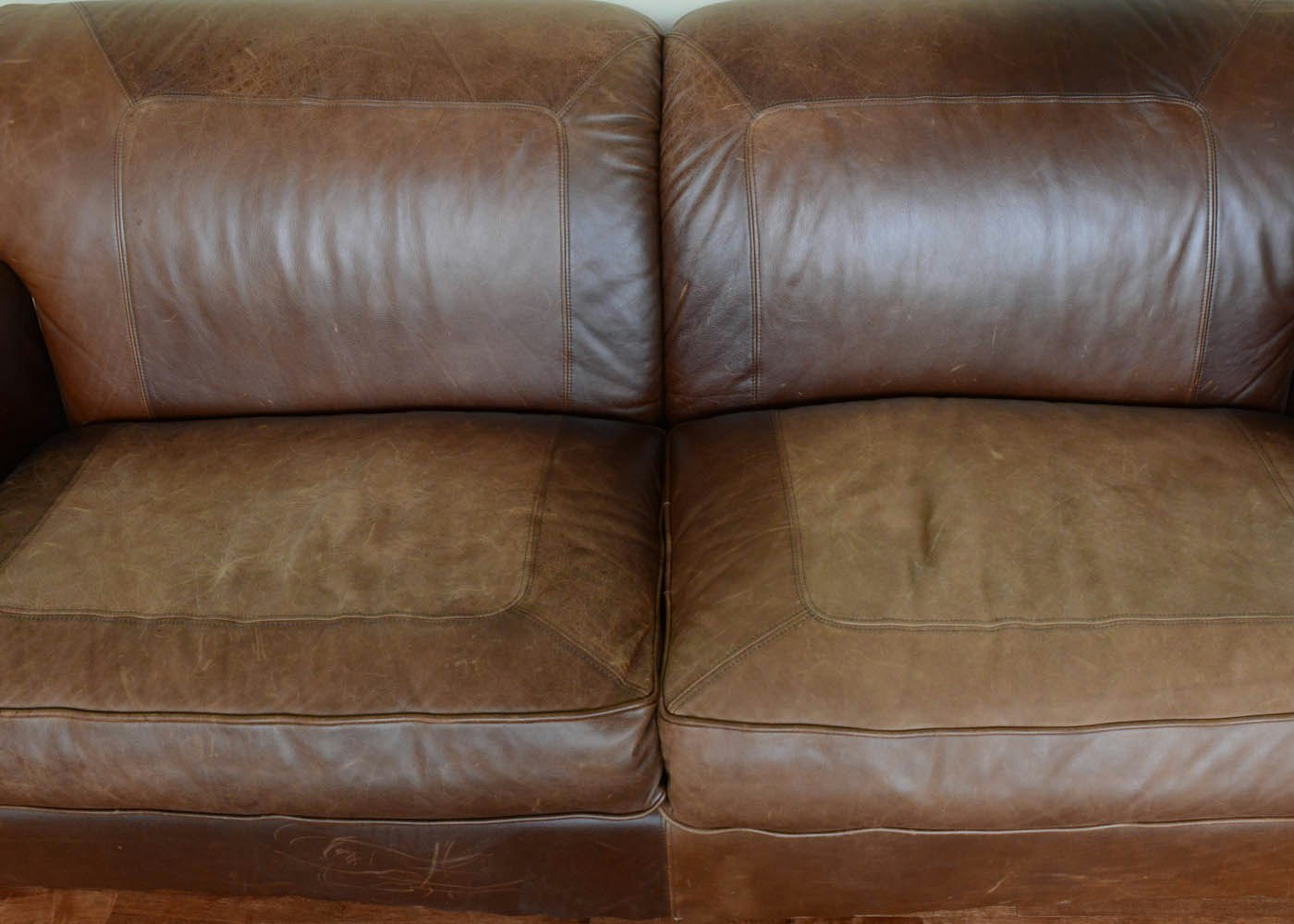 lodge style leather sofa
