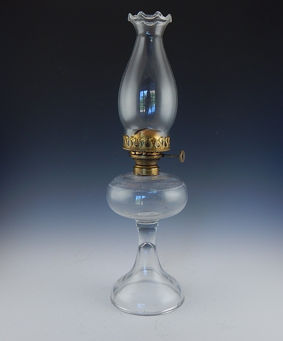 Vintage Climax Clear Glass Oil Lamp EBTH