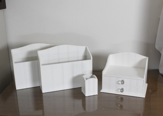 White Shabby Chic Desk Organizers Ebth