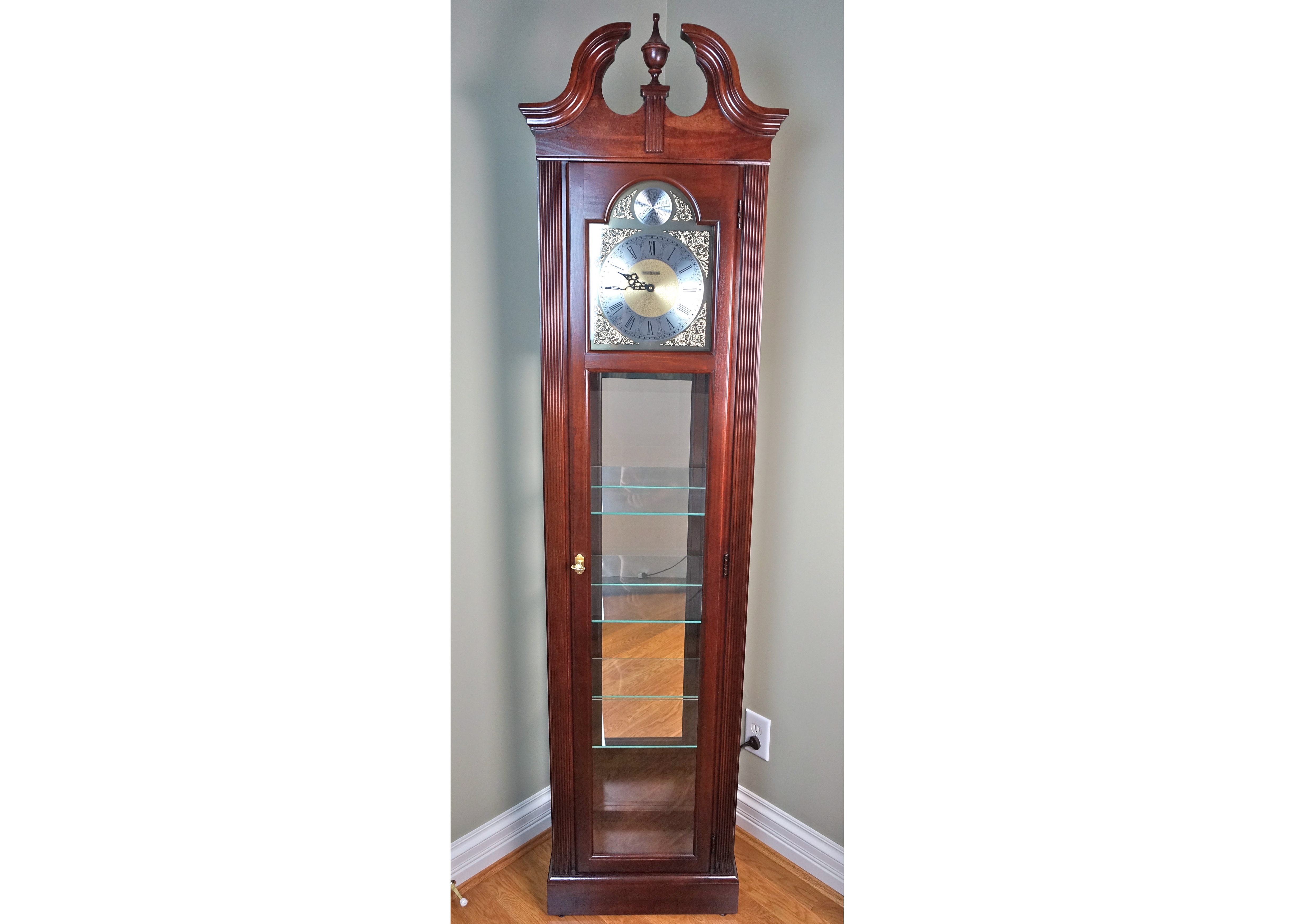 Howard Miller Tempus Fugit Curio Grandfathers Clock EBTH