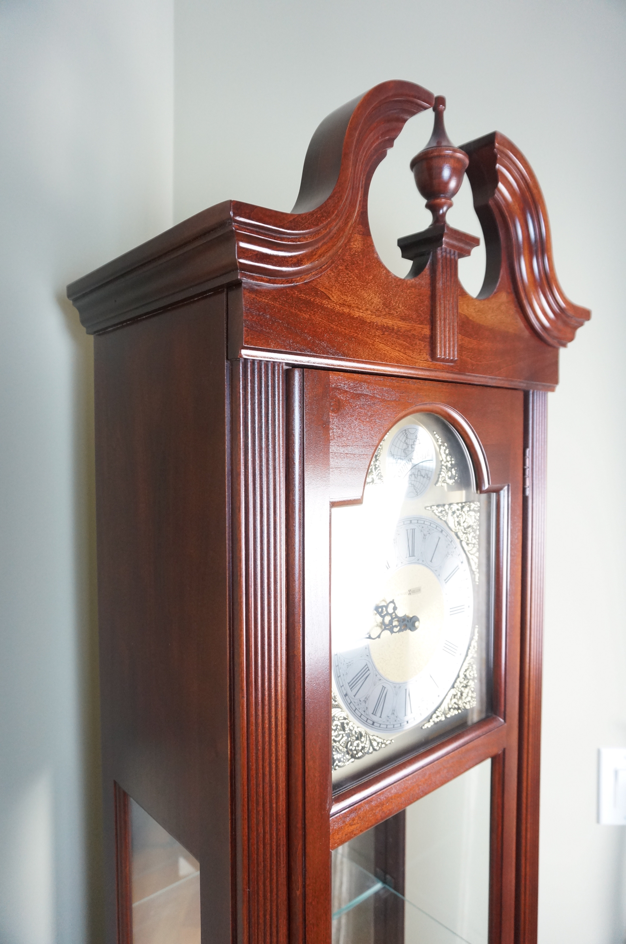 Howard Miller Tempus Fugit Curio Grandfathers Clock EBTH
