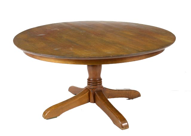 Pottery Barn Aris Large Round Pedestal Table Ebth