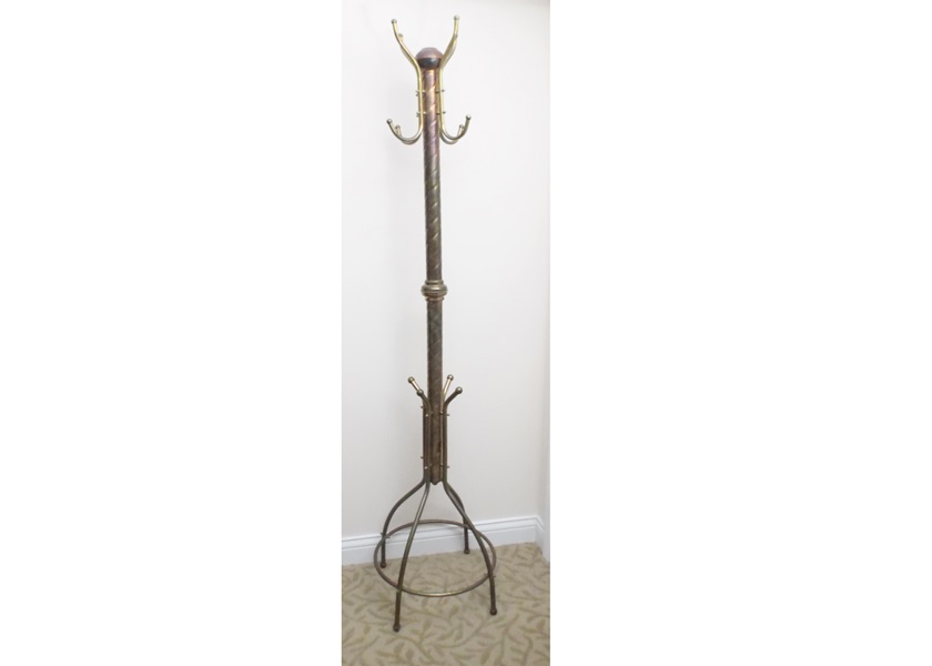 Antique Brass Coat Rack EBTH