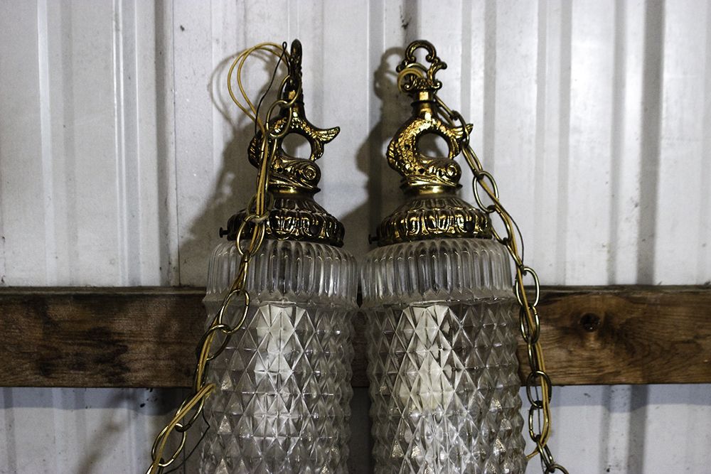 Vintage Double Swag Light Fixture EBTH