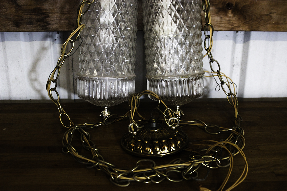 Vintage Double Swag Light Fixture EBTH