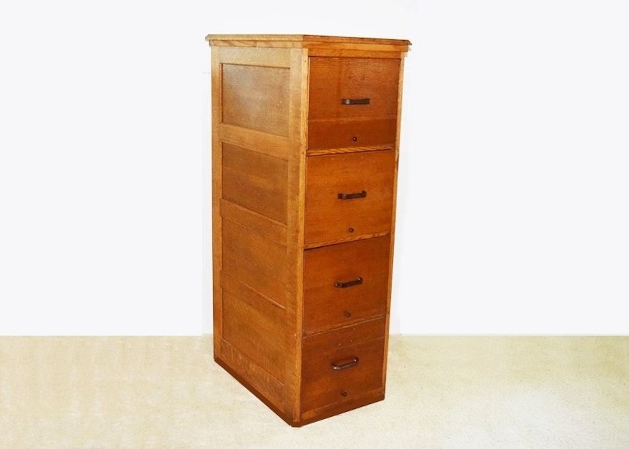Vintage Globe Wernicke Upright Light Oak File Cabinet Ebth