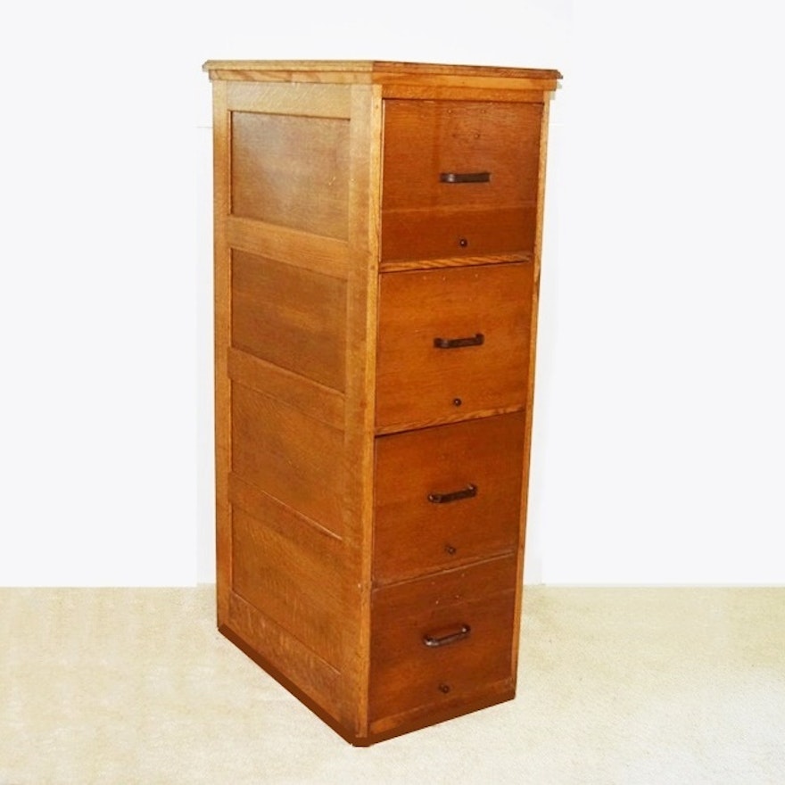 Vintage Globe Wernicke Upright Light Oak File Cabinet Ebth