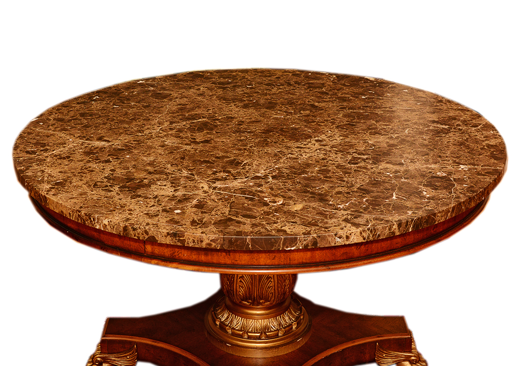 Round Marble Top Foyer Table EBTH