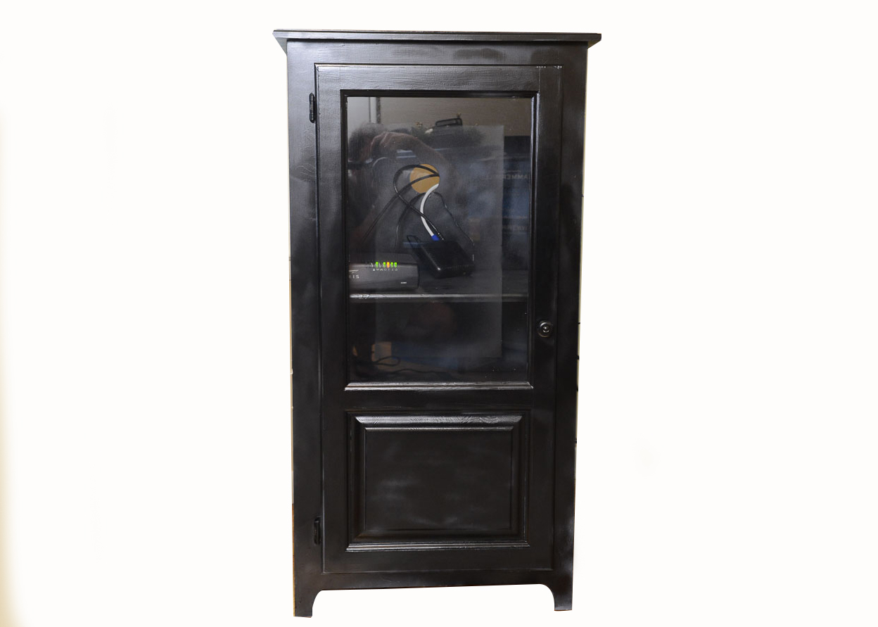 Black Stereo Cabinet Ebth