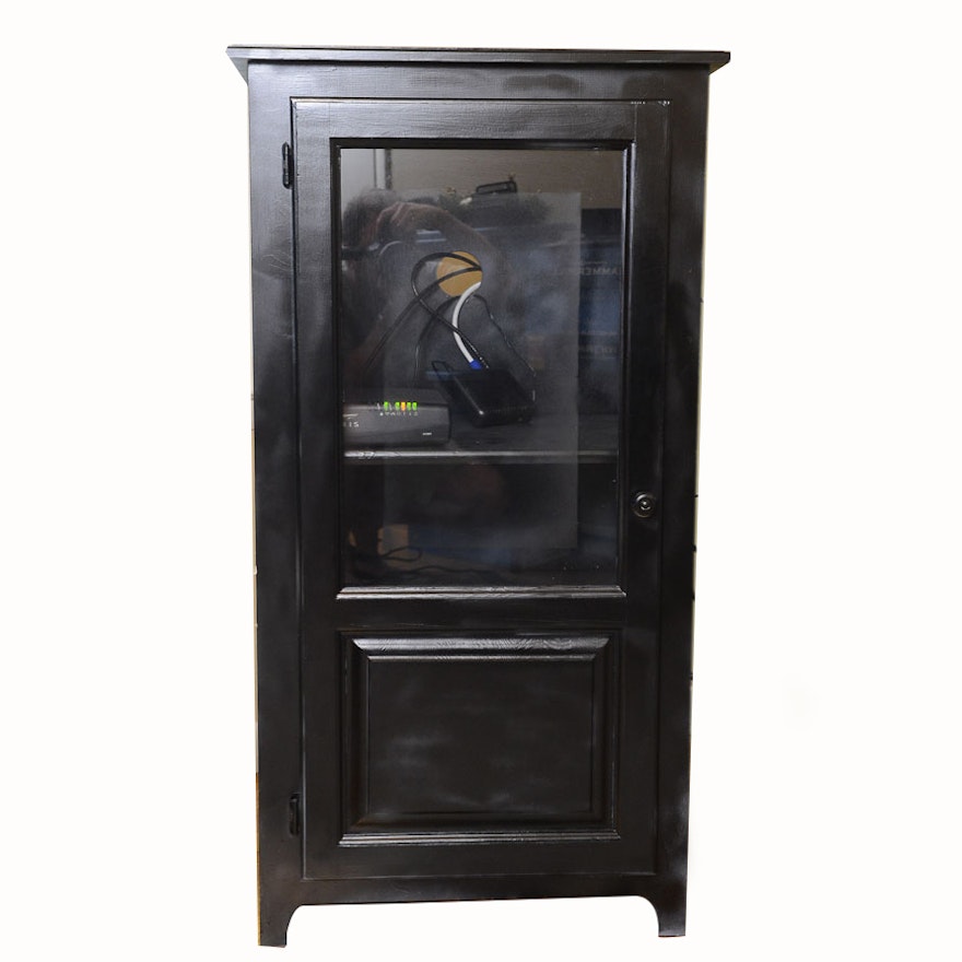Black Stereo Cabinet Ebth