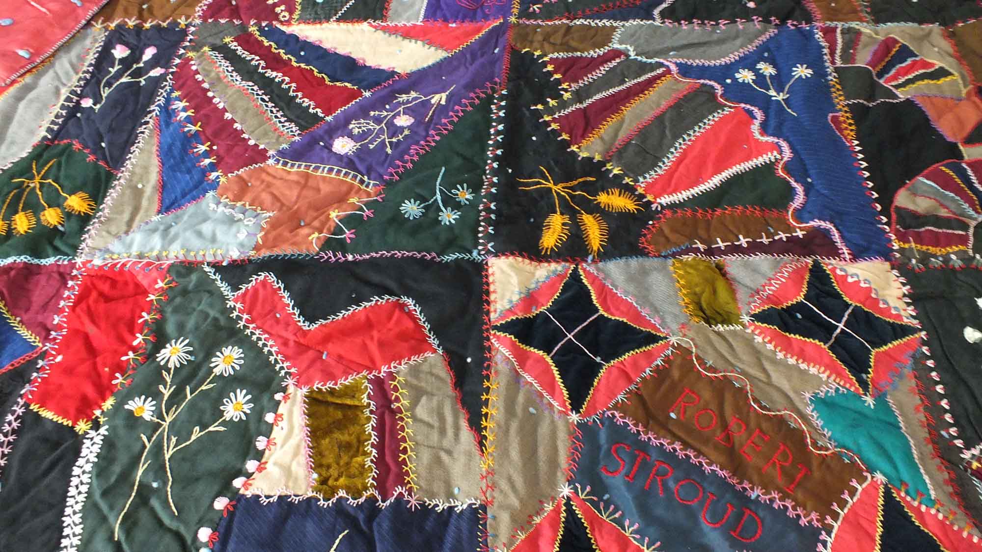 Hand Sewn Crazy Quilt 19131919 EBTH