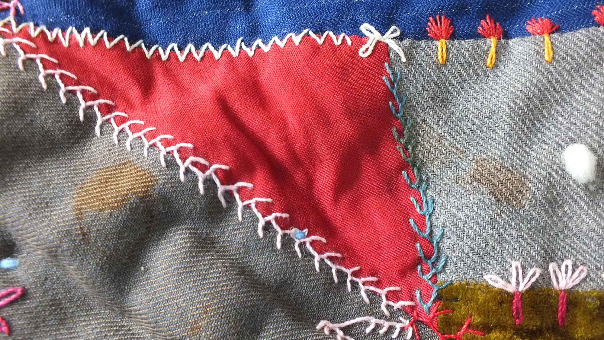 Hand Sewn Crazy Quilt 19131919 EBTH