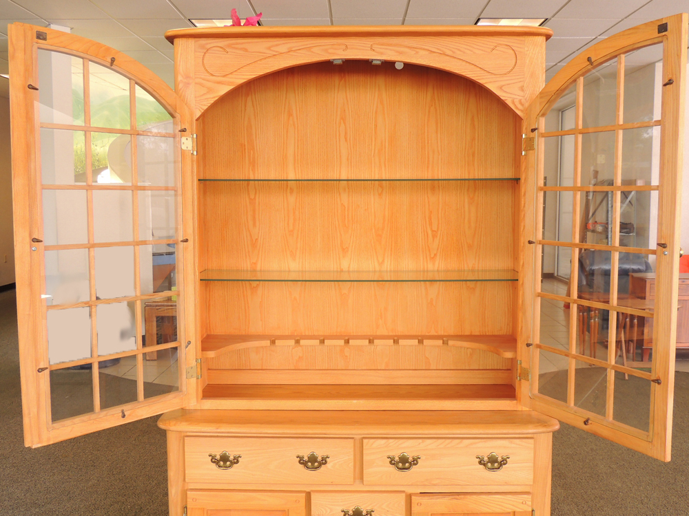 Solid Wood China Hutch EBTH