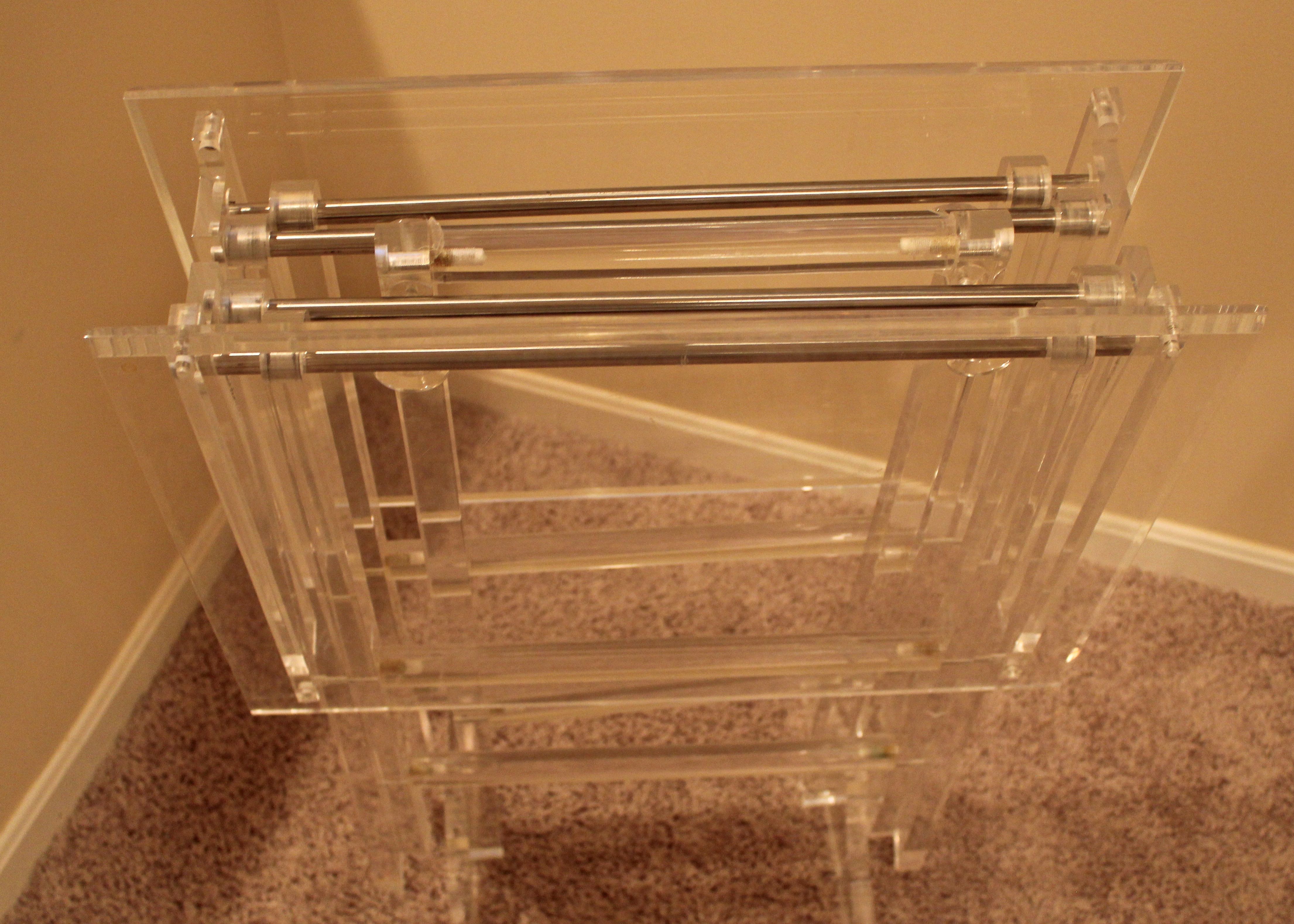 Lucite TV Tray Tables EBTH