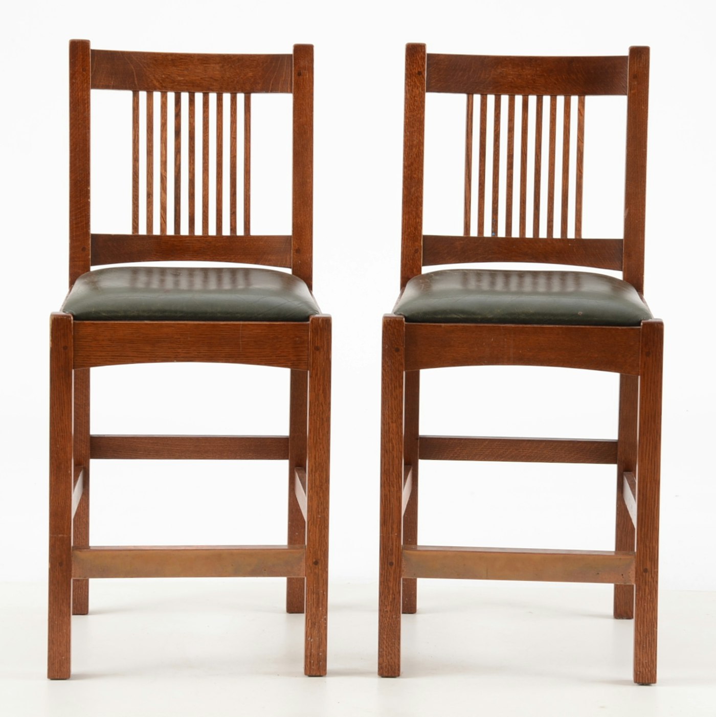 Contemporary Stickley Oak Bar Stools EBTH