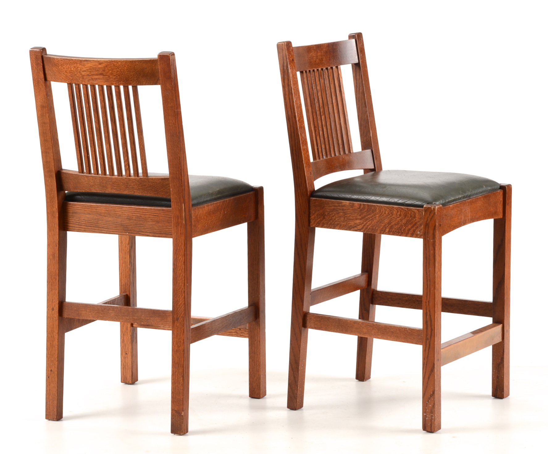 Contemporary Stickley Oak Bar Stools EBTH