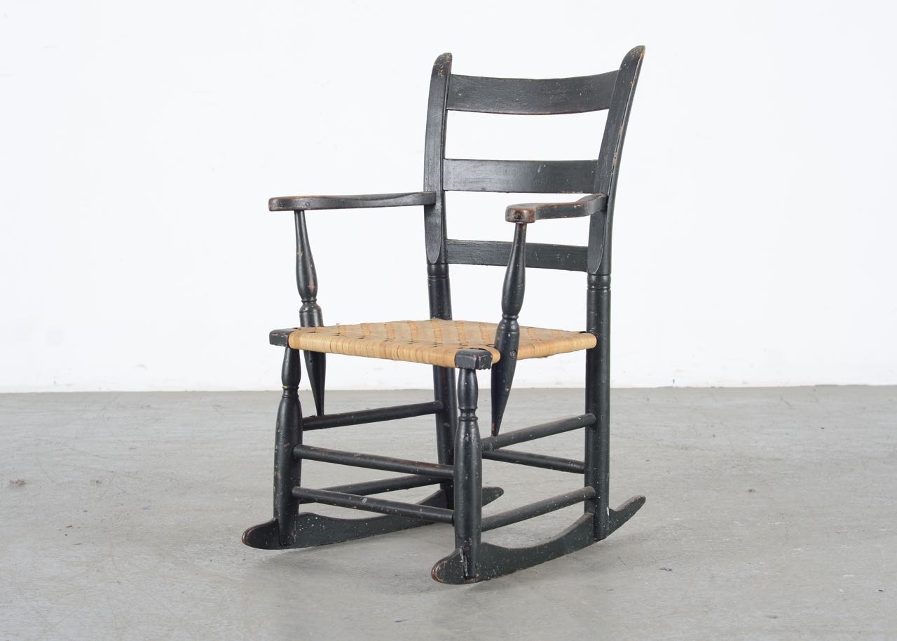 ChildSize Rocking Chair with Wicker Seat EBTH