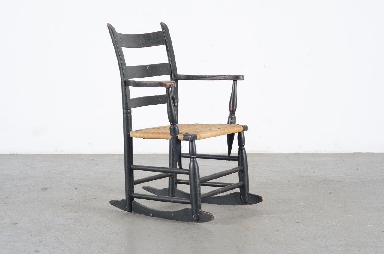 ChildSize Rocking Chair with Wicker Seat EBTH