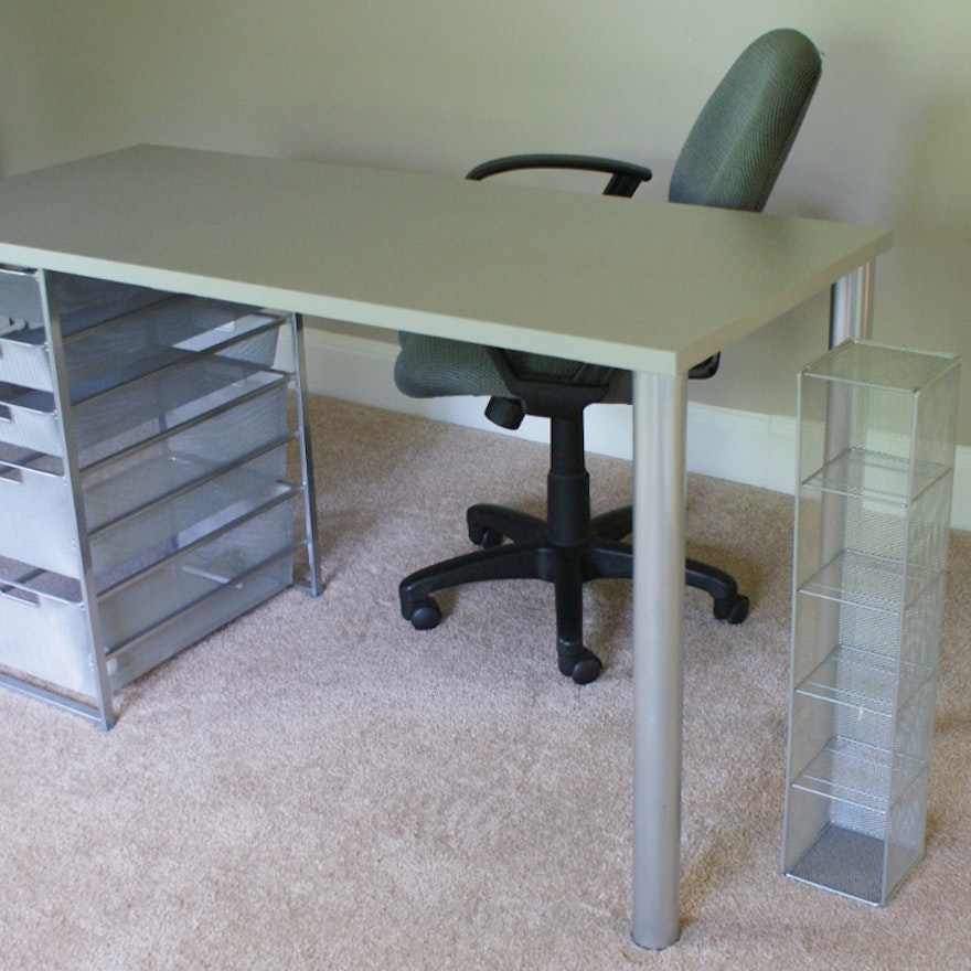 Container Store Desk And Chair Ebth