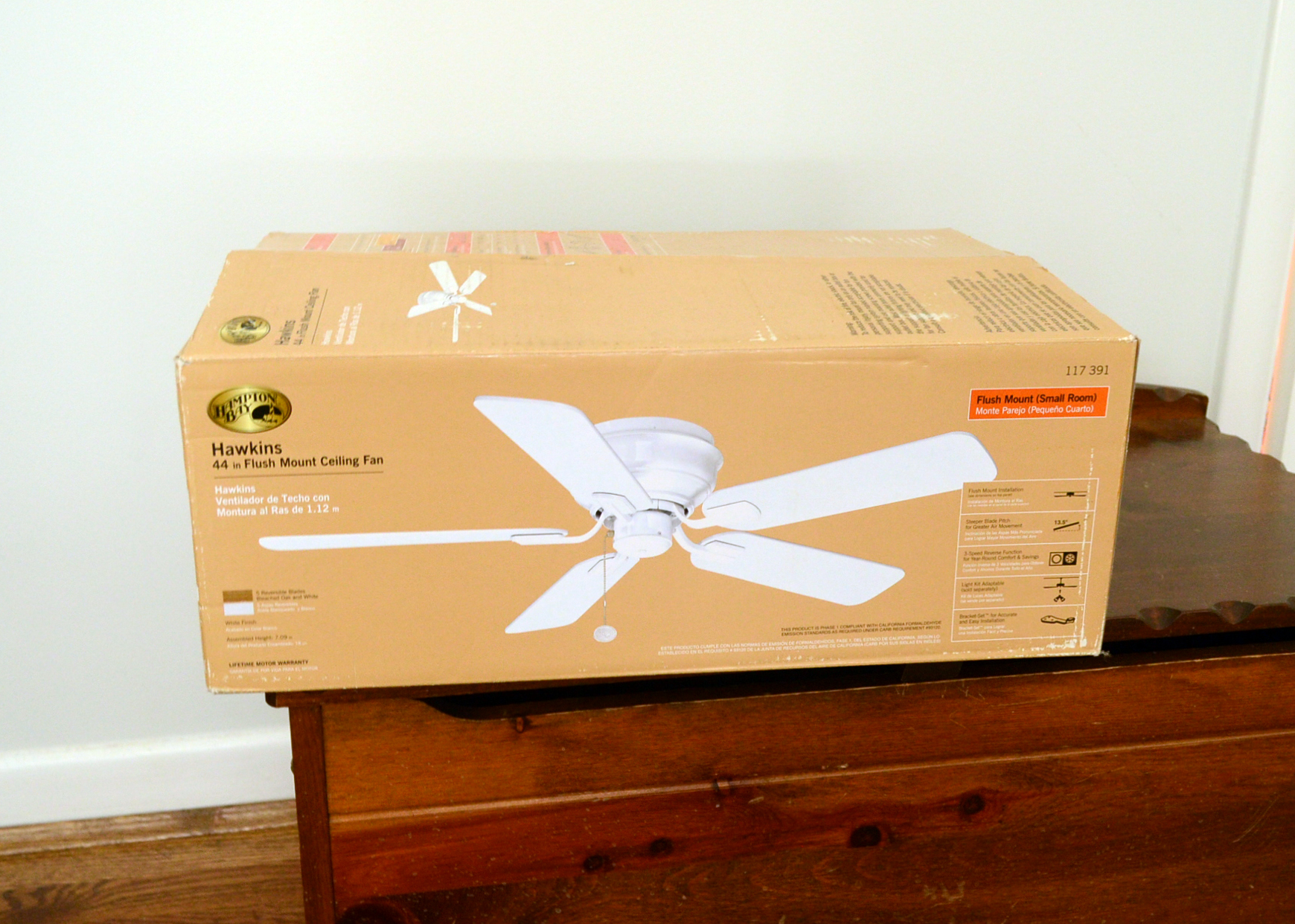 Hampton Bay Hawkins White Ceiling Fan Ebth
