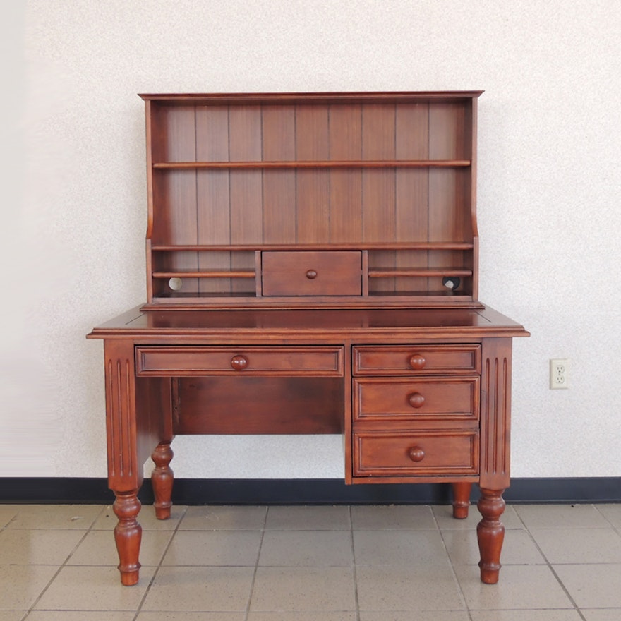 Ballard Designs Wooden Computer Desk With Hutch Ebth
