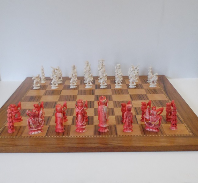 Carved Ivory Chess Set EBTH