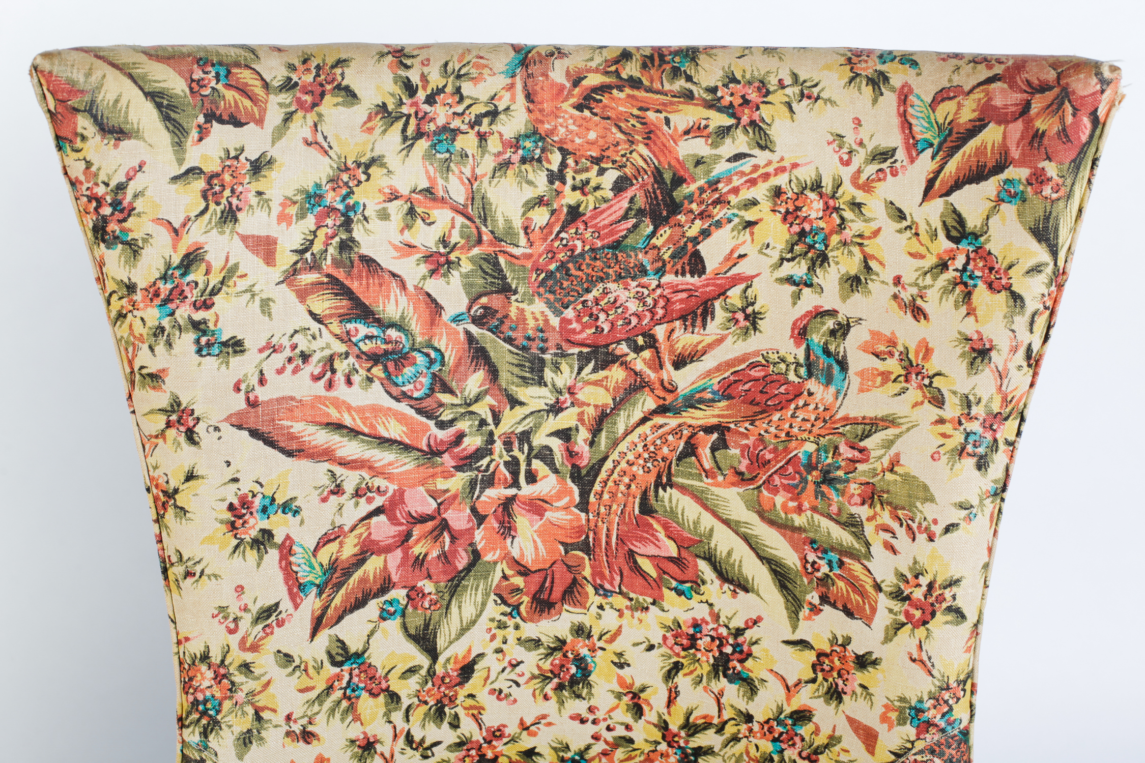 Pair of Jacobean Print Side Chairs EBTH