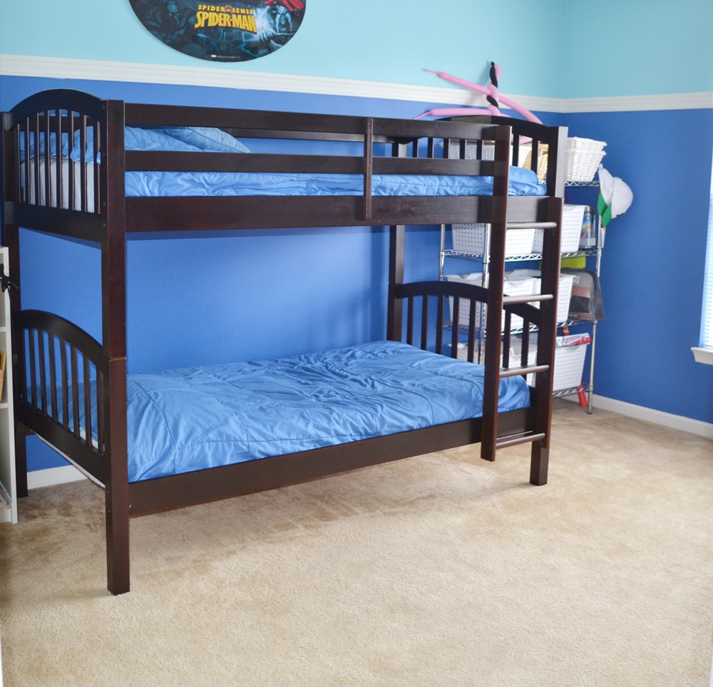 Pair Of Twin Over Twin Wooden Bunk Beds With Matresses EBTH
