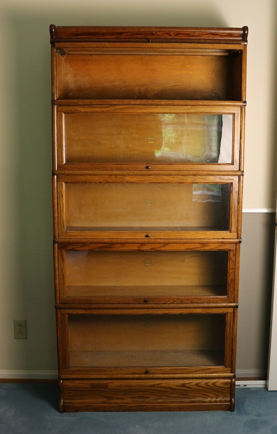 Antique Oak Five Stack Barrister Bookcase | EBTH