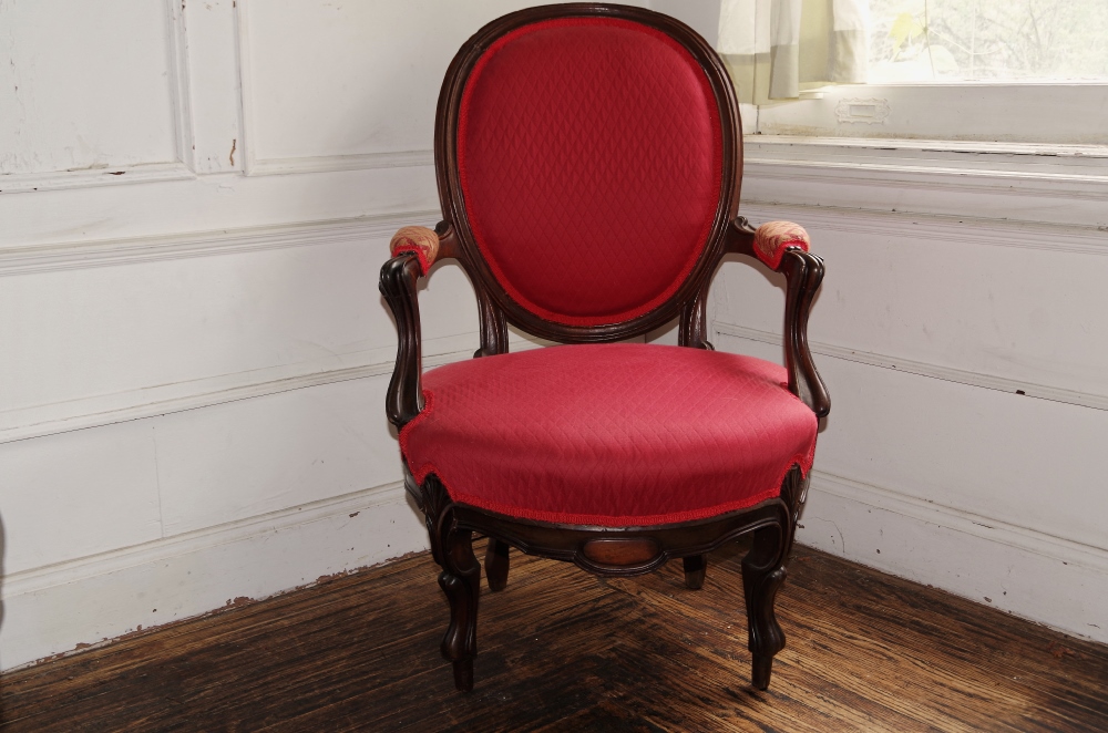 Red Parlor Chair EBTH