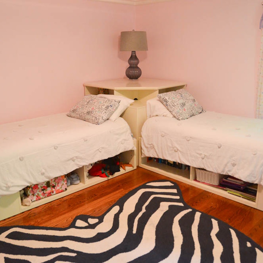 Pottery Barn L Shape Twin Bed Set Ebth