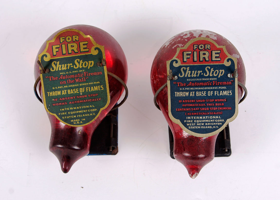 Pair of Vintage ShurStop Fire Grenades EBTH