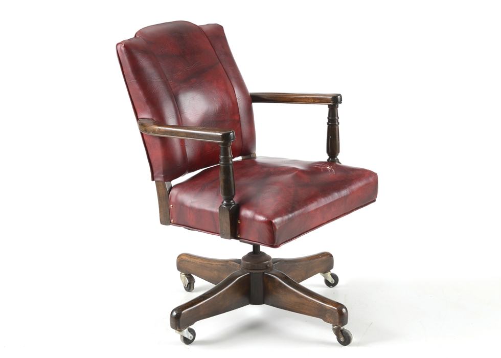 Vintage Bankers Swivel Desk Chair EBTH
