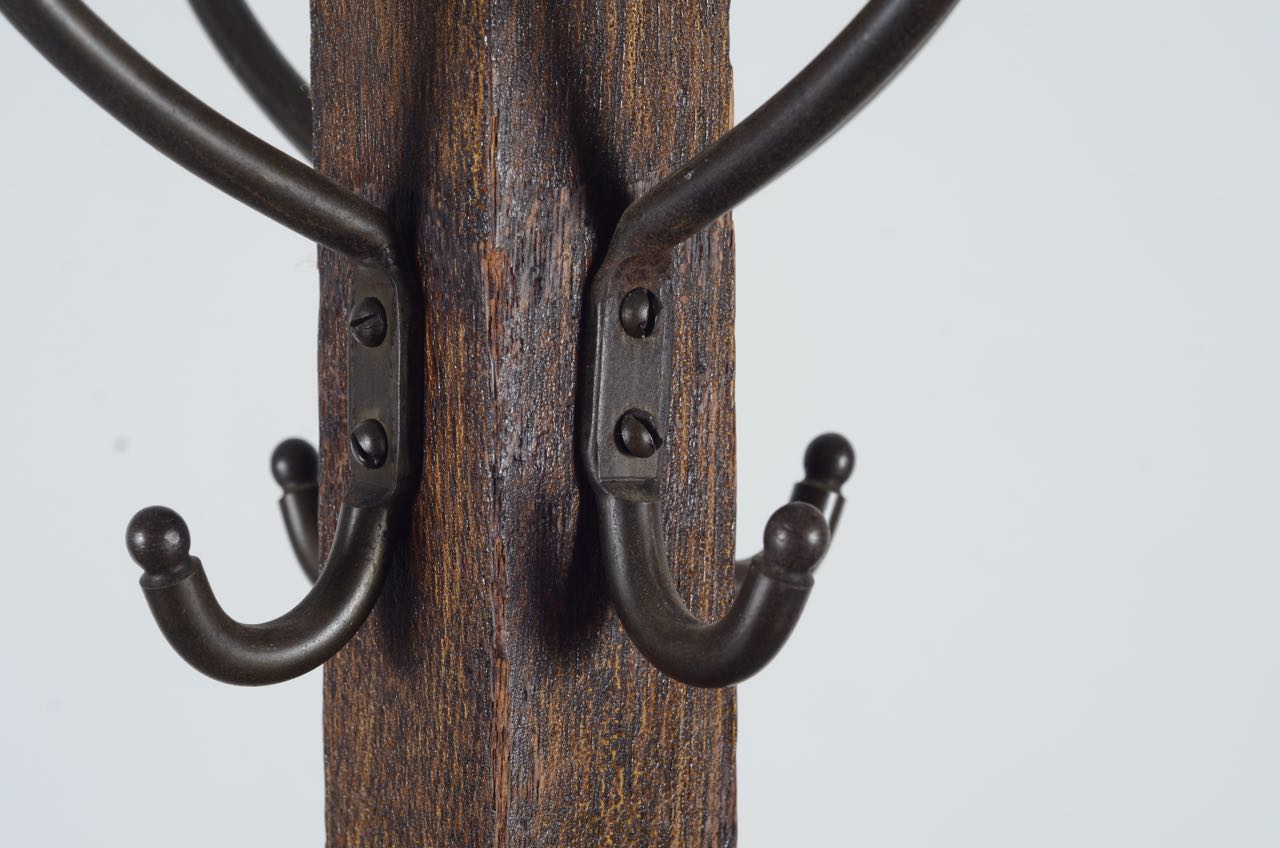 Vintage Pine Wood Coat Tree EBTH