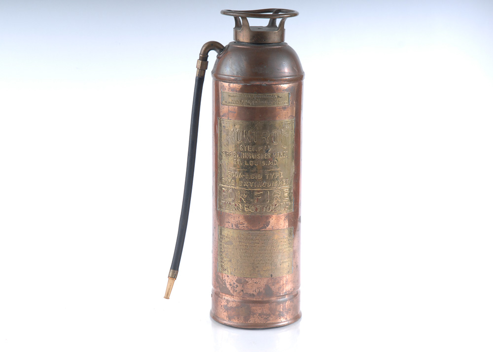 Antique Copper and Brass Fire Extinguisher EBTH