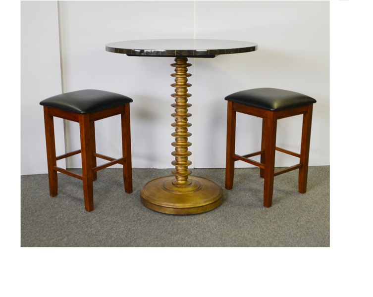 Harden Round High Table and Two Stools EBTH